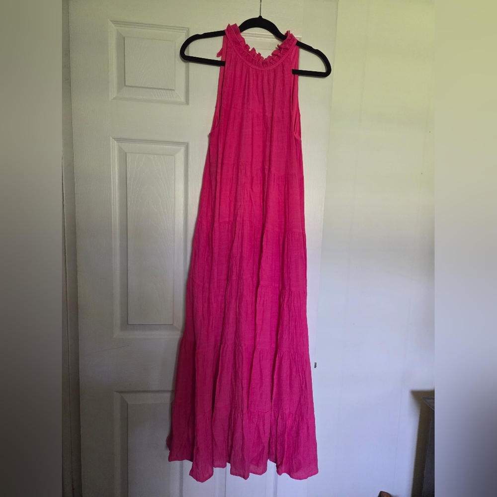 Entro Vibrant Pink Maxi Dress